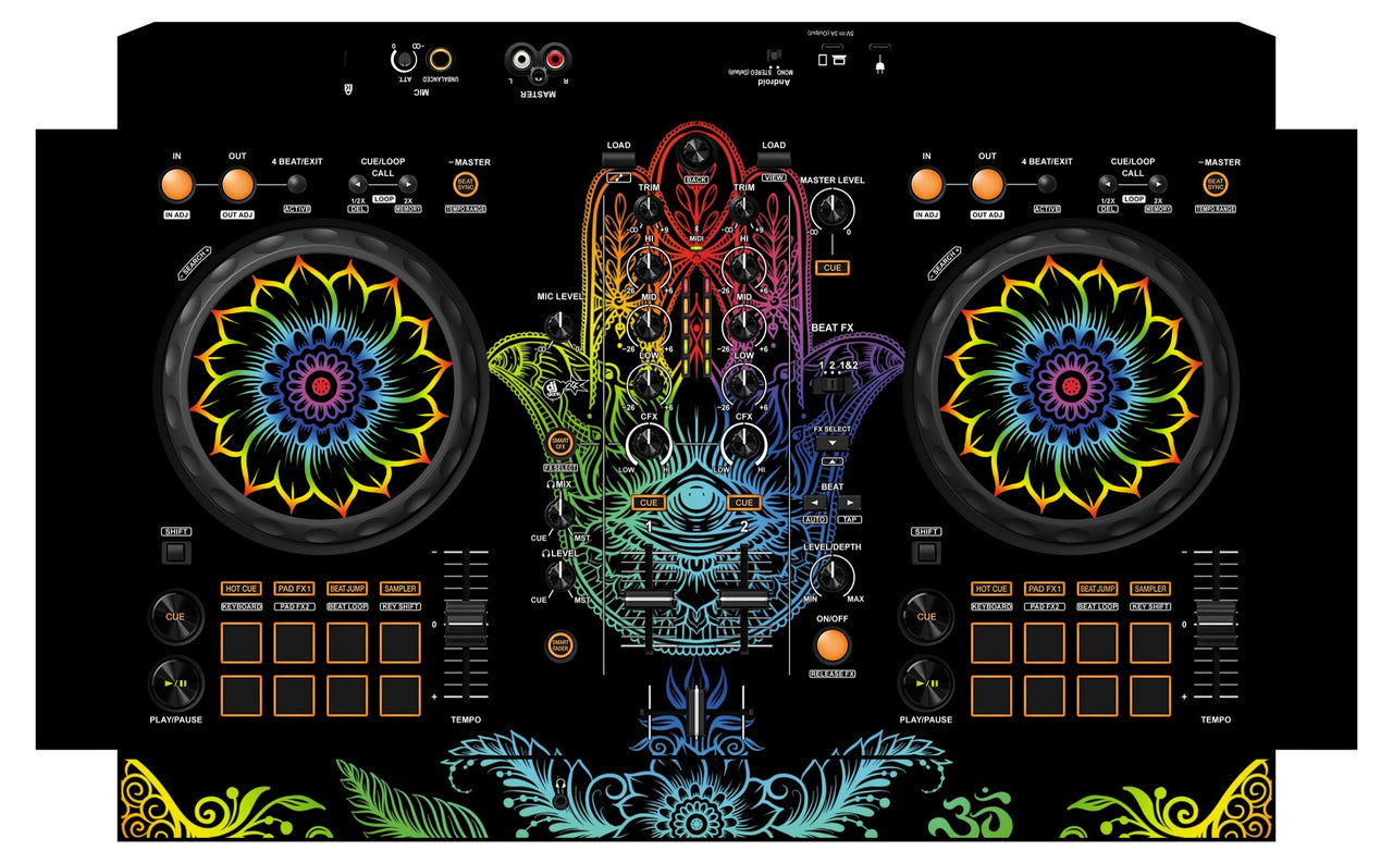 Pioneer DJ DDJ FLX 4 Skin Henna Rainbow