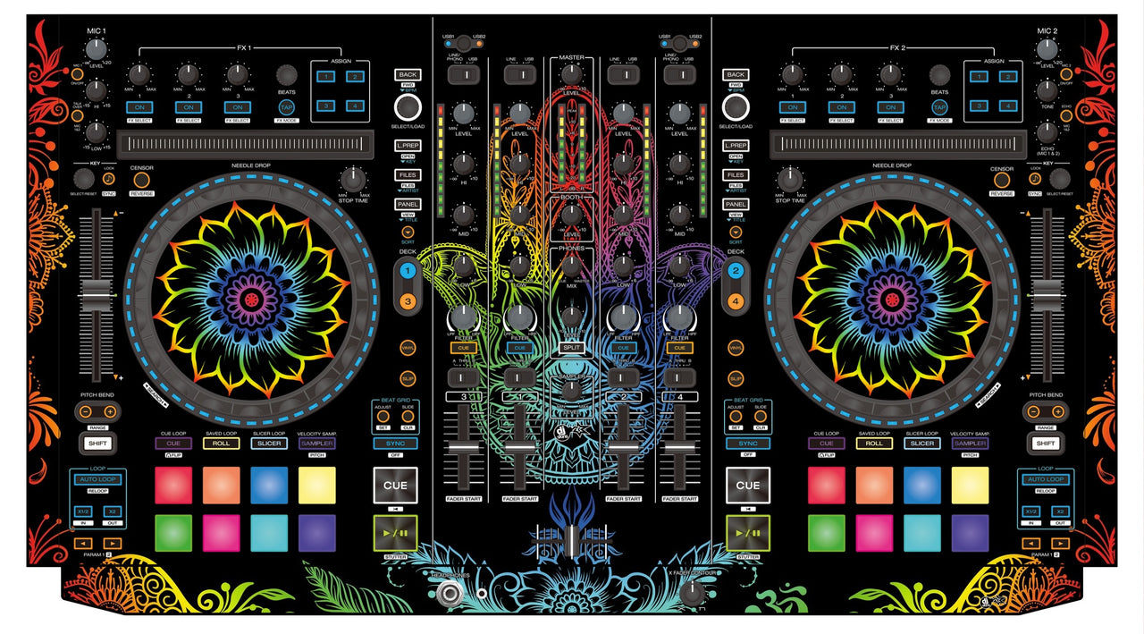 Denon DJ MC 7000 Skin Henna Rainbow