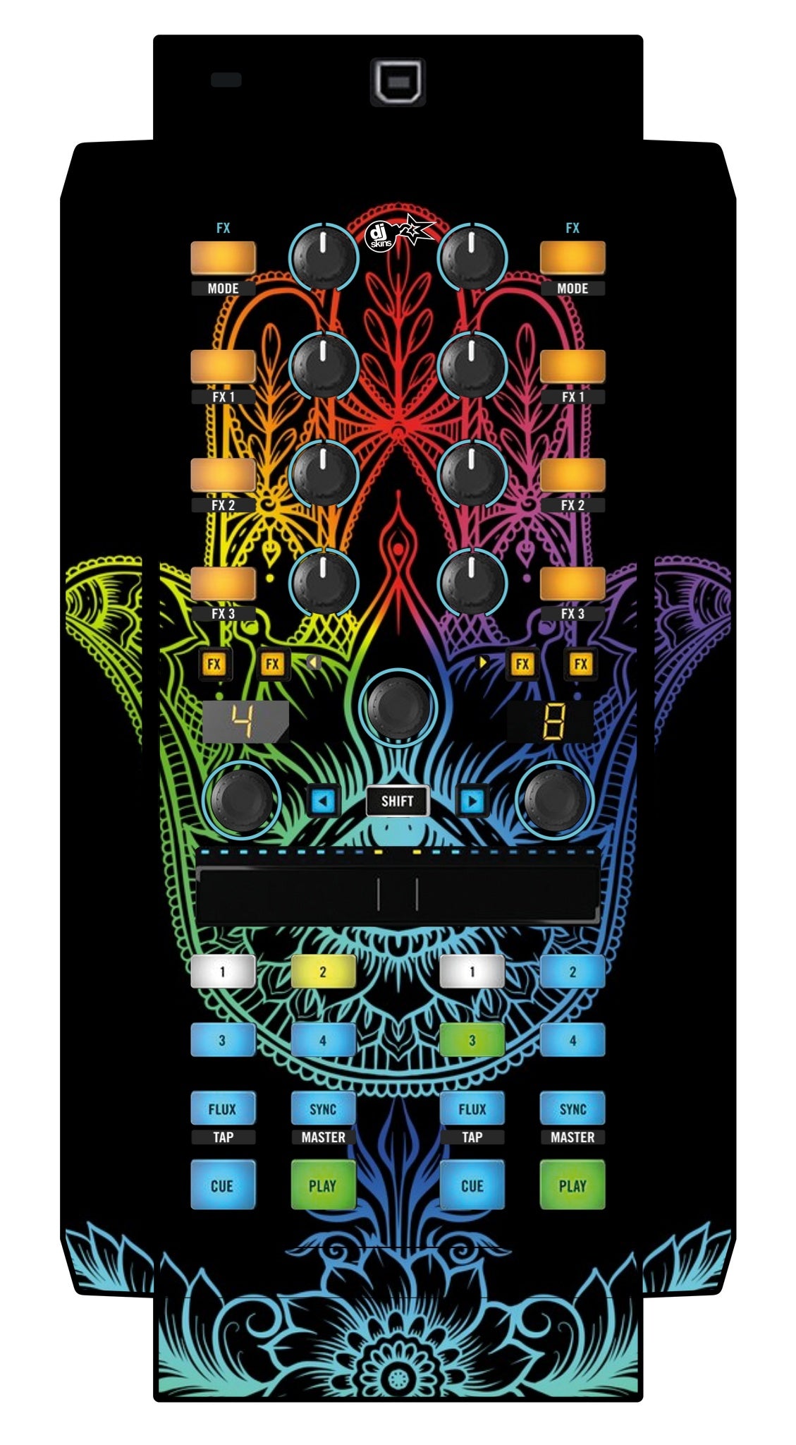 Native Instruments X1 MK2 Skin Henna Rainbow