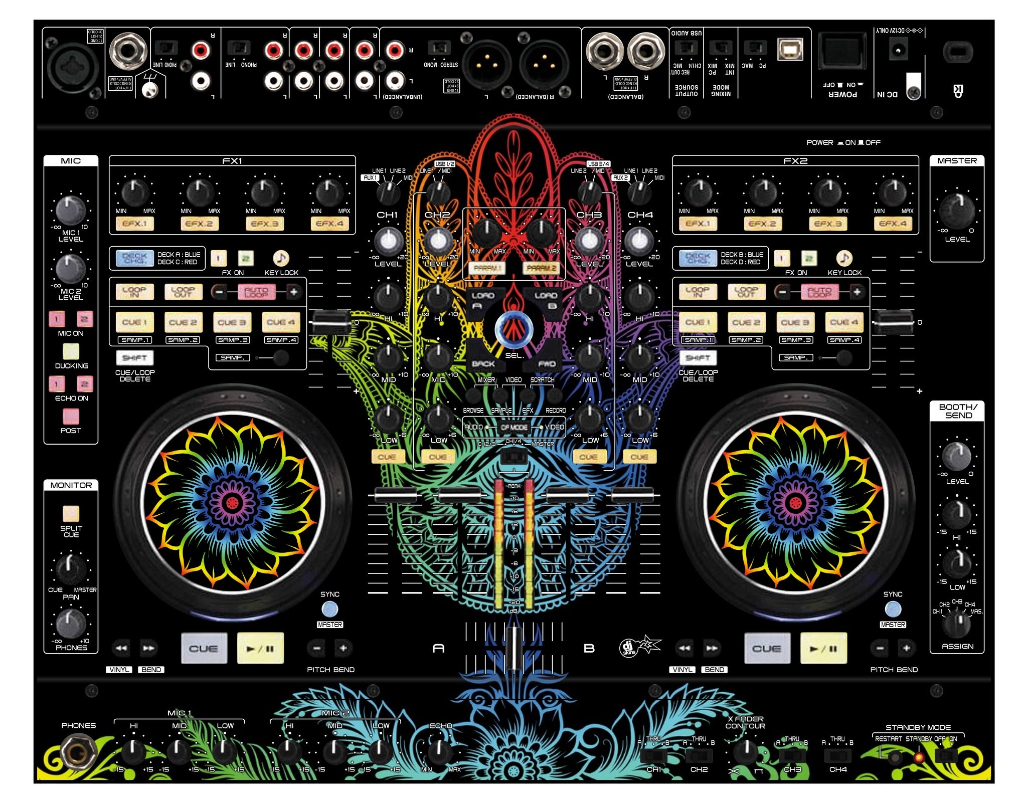 Denon DJ MC 6000 Skin Henna Rainbow