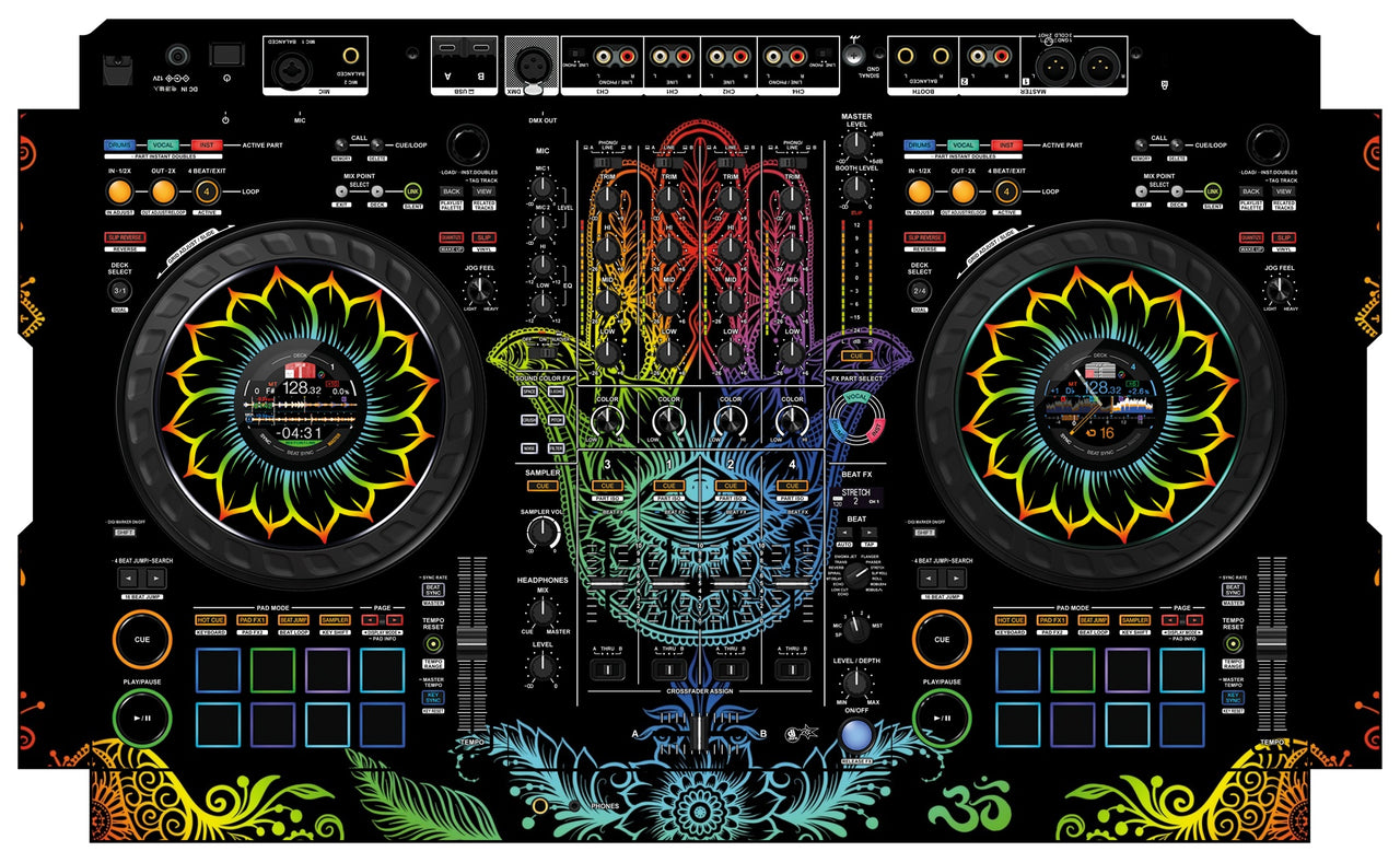 Pioneer DJ DDJ FLX10 Skin Henna Rainbow