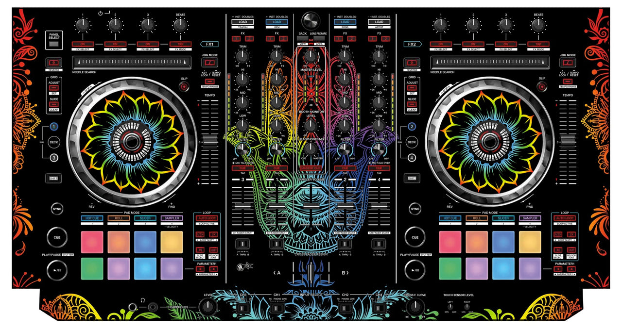Pioneer DJ DDJ SX Skin Henna Rainbow