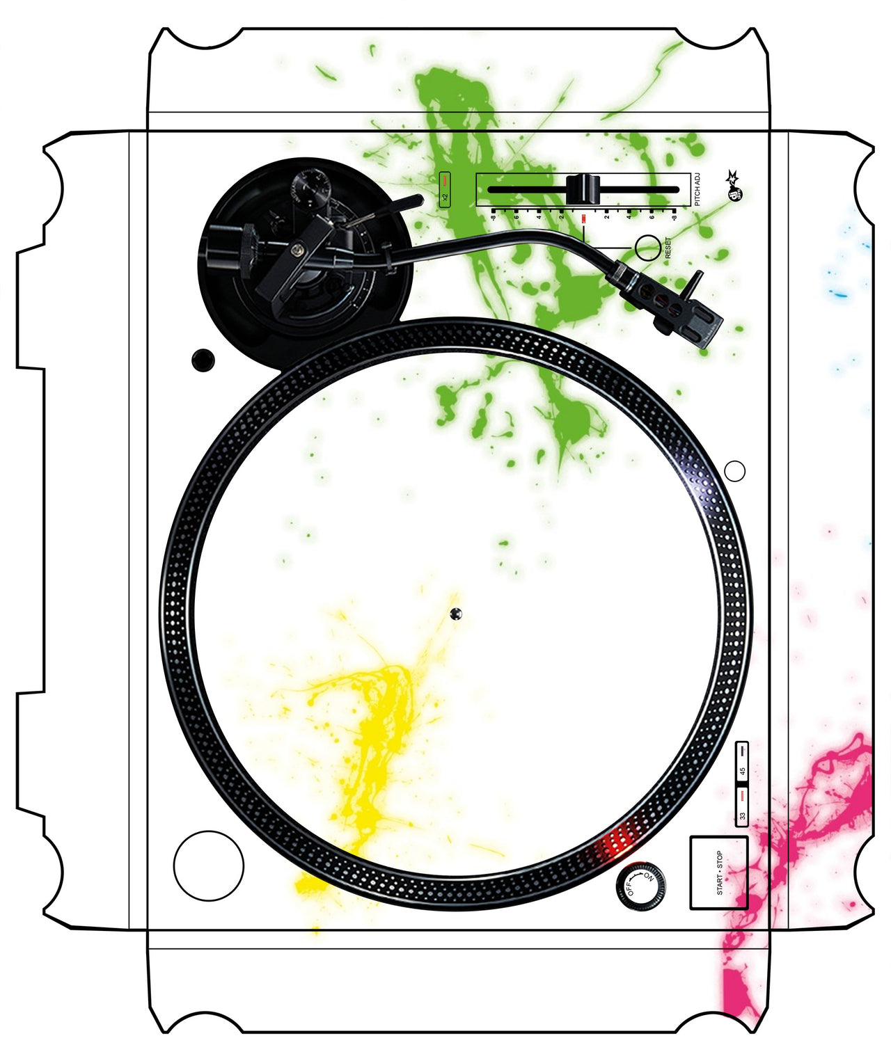 Technics 1200 / 1210 MK7 VERTICAL Skin Holi in Colors