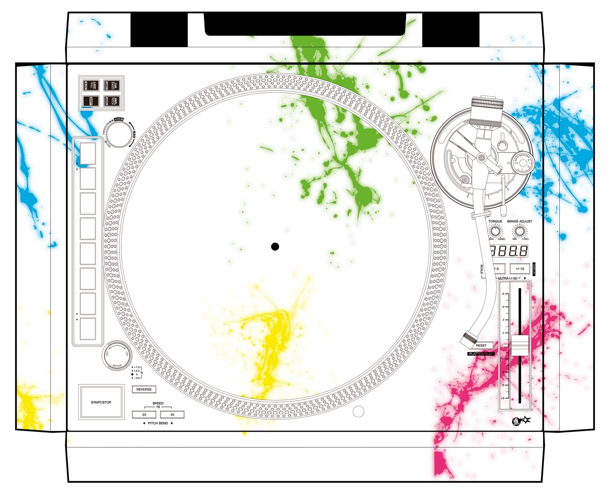 Reloop RP 8000 MK2 Skin Holi in Colors