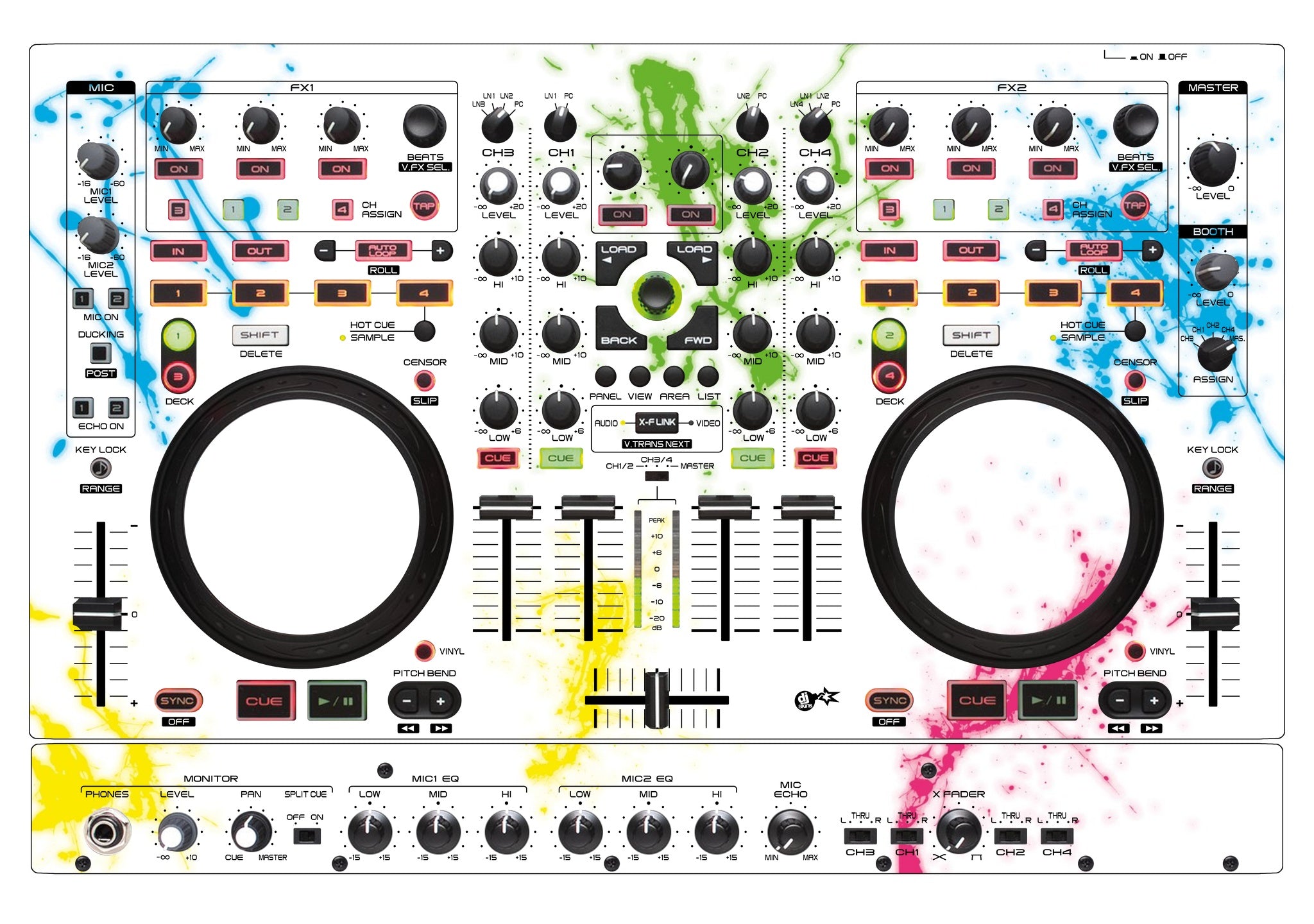 Denon DJ MC 6000 MK2 Skin Holi in Colors