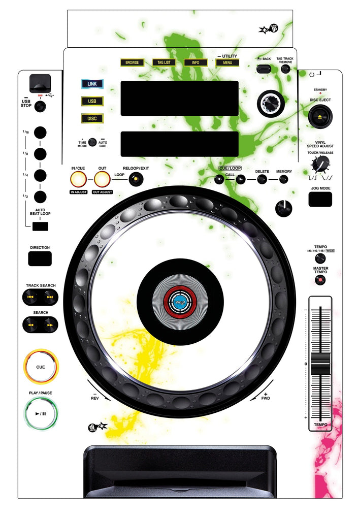 Pioneer DJ CDJ 900 Skin Holi in Colors