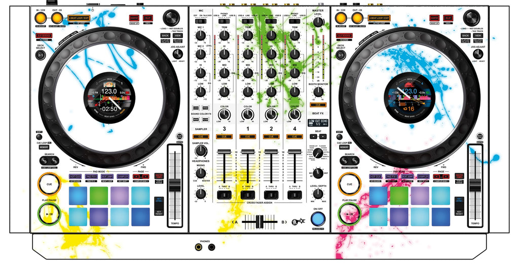 Pioneer DJ DDJ 1000 Skin Holi in Colors