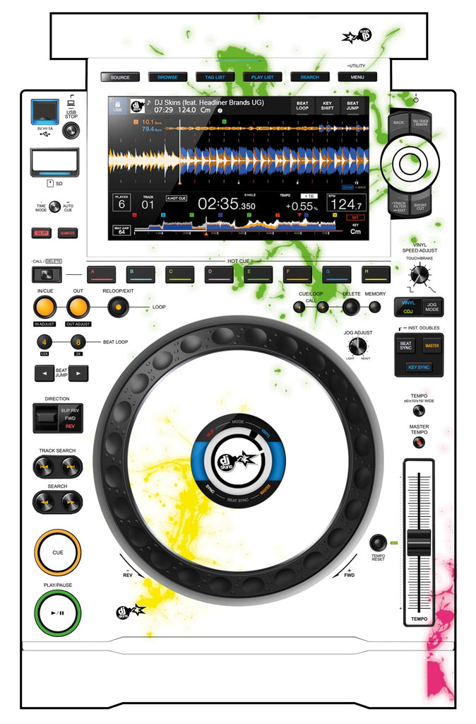 Pioneer DJ CDJ 3000 Skin Holi in Colors