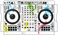 Pioneer DJ DDJ FLX10 Skin Holi in Colors