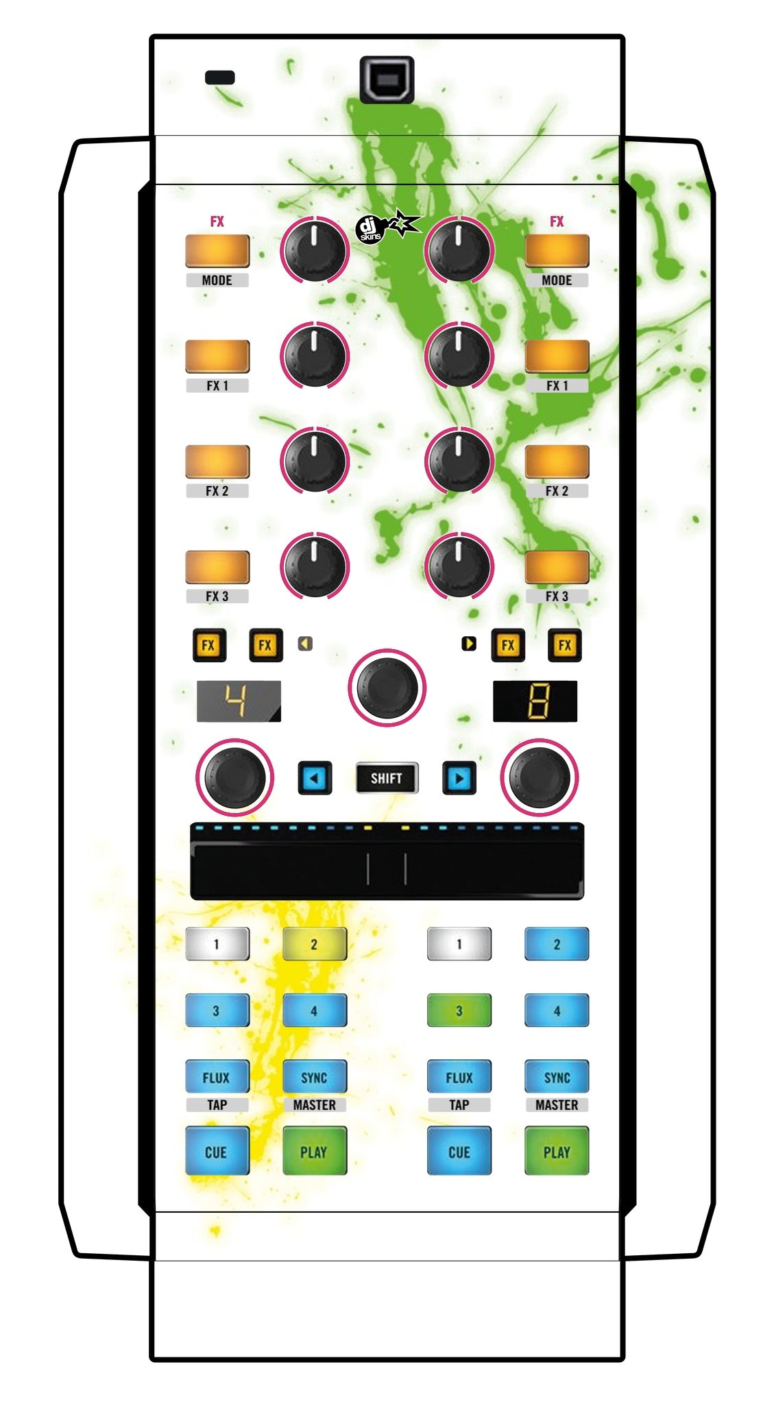 Native Instruments X1 MK2 Skin Holi in Colors