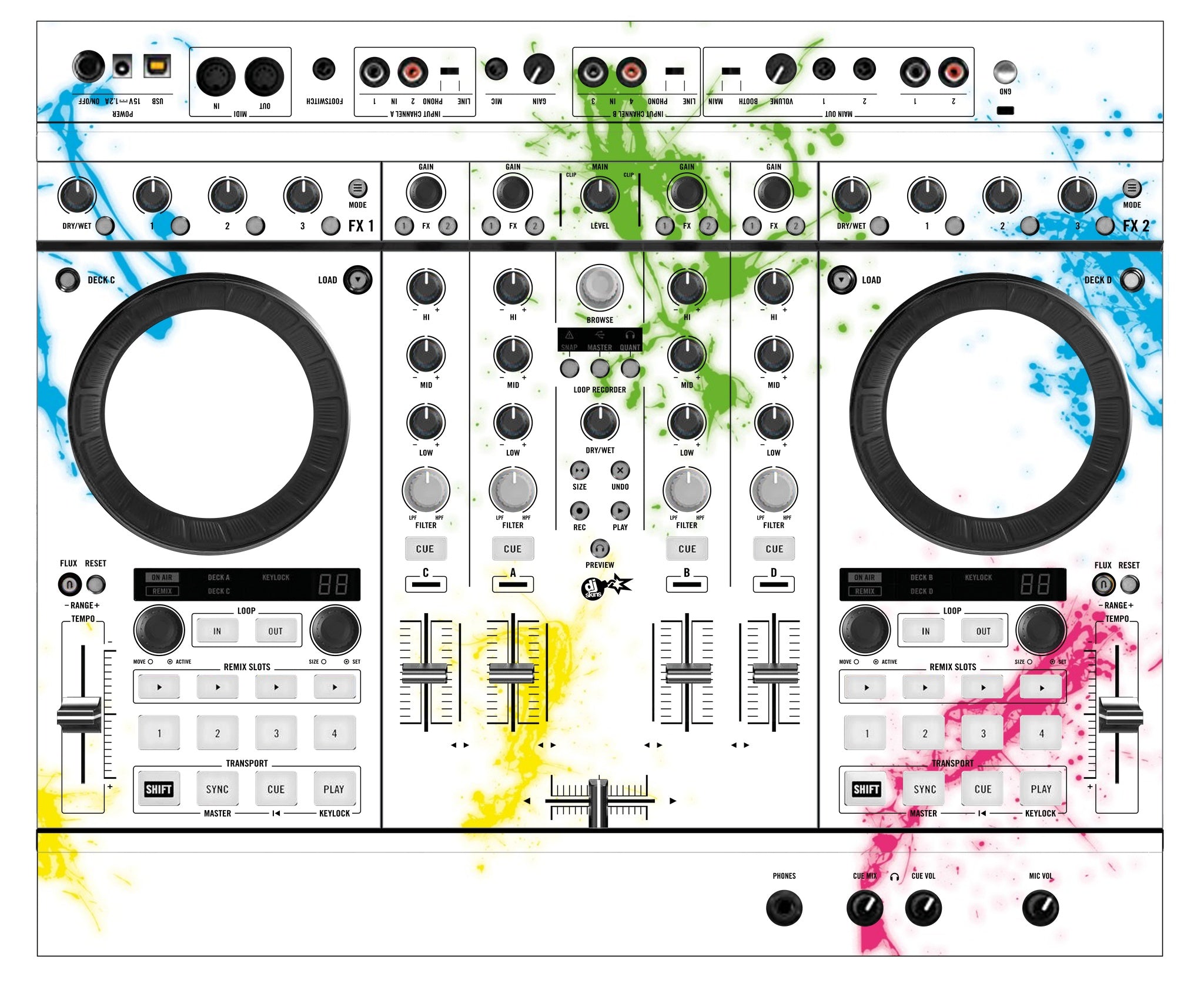 Native Instruments S4 MK2 Skin Holi in Colors