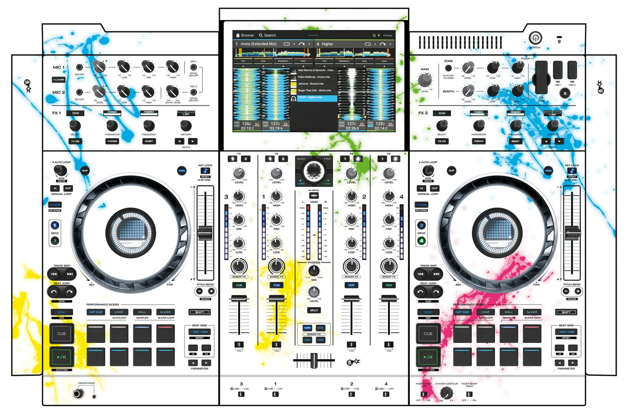 Denon DJ PRIME 4+ Skin Holi in Colors