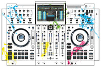 Denon DJ PRIME 4+ Skin Holi in Colors