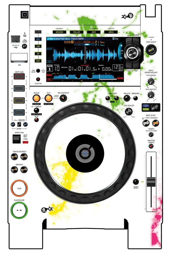 Pioneer DJ CDJ 2000 NEXUS 2 Skin Holi in Colors