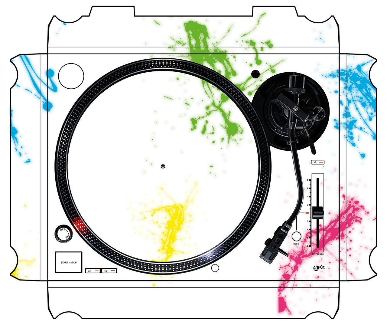 Technics 1200 / 1210 MK7 Skin Holi in Colors