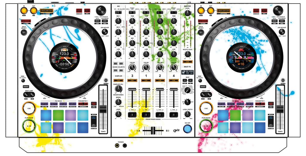 Pioneer DJ DDJ 1000 SRT Skin Holi in Colors