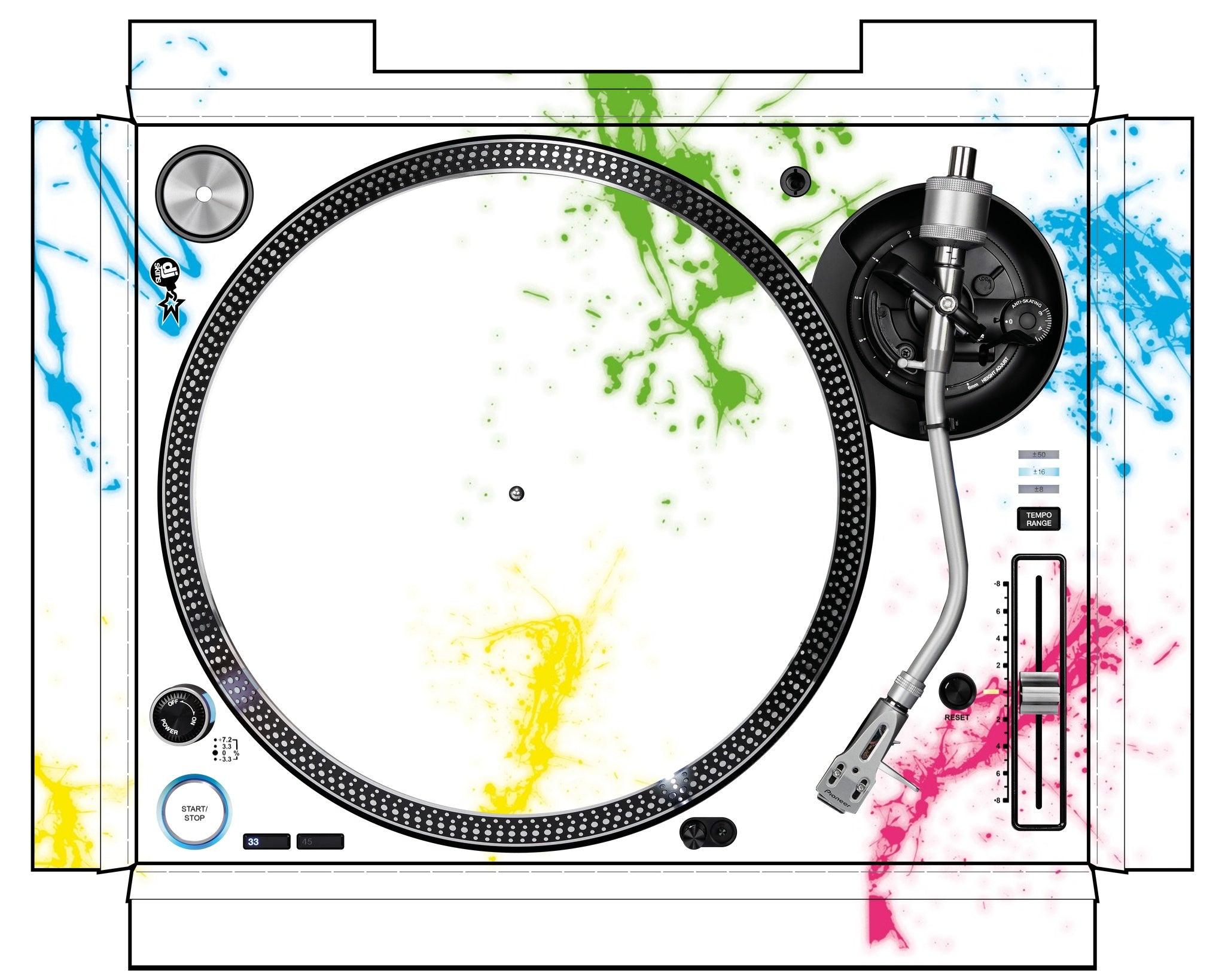 Pioneer DJ PLX 1000 Skin Holi in Colors