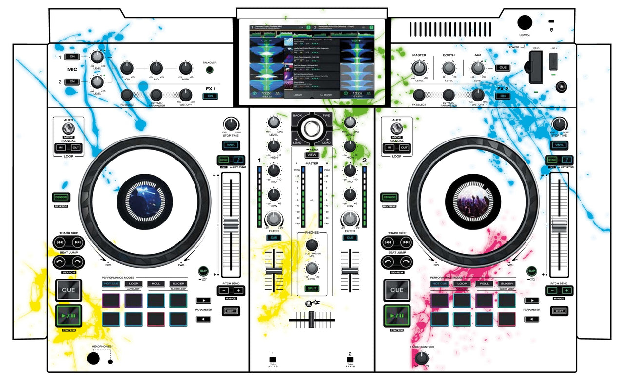 Denon DJ PRIME 2 Skin Holi in Colors