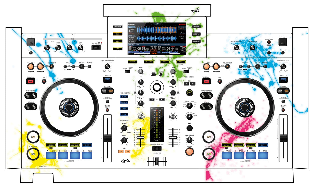 Pioneer DJ XDJ RX Skin Holi in Colors
