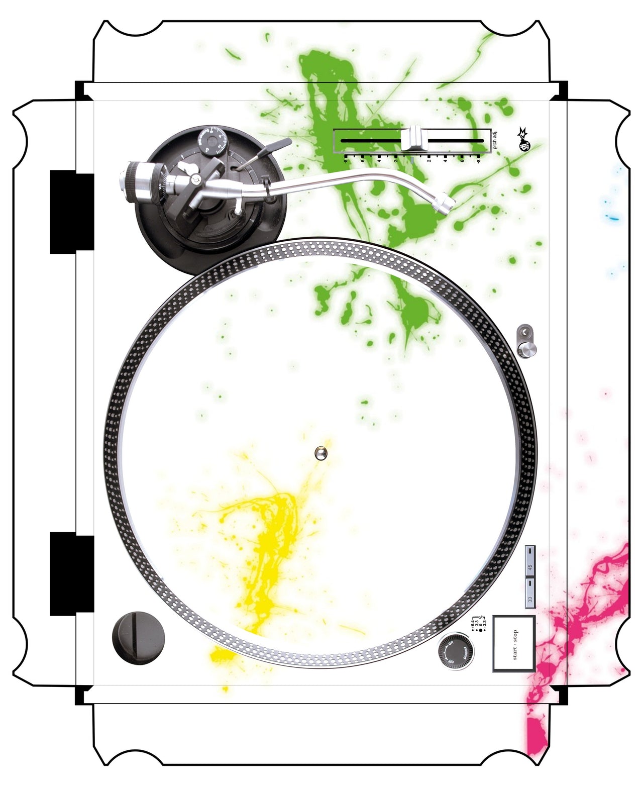 Technics 1200 / 1210 MK2 VERTICAL Skin Holi in Colors