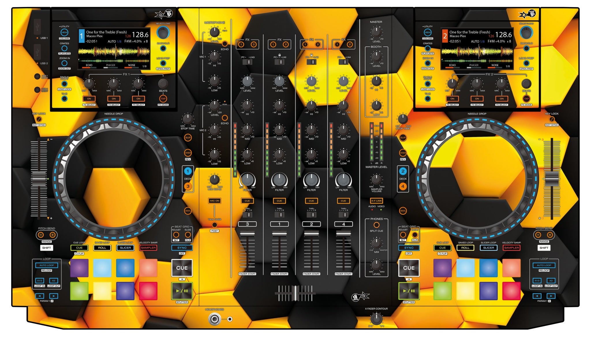 Denon DJ MCX 8000 Skin Honeycomb