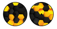Universal Vinyl Labelsticker (12.5 cm - LARGE) Skin Honeycomb