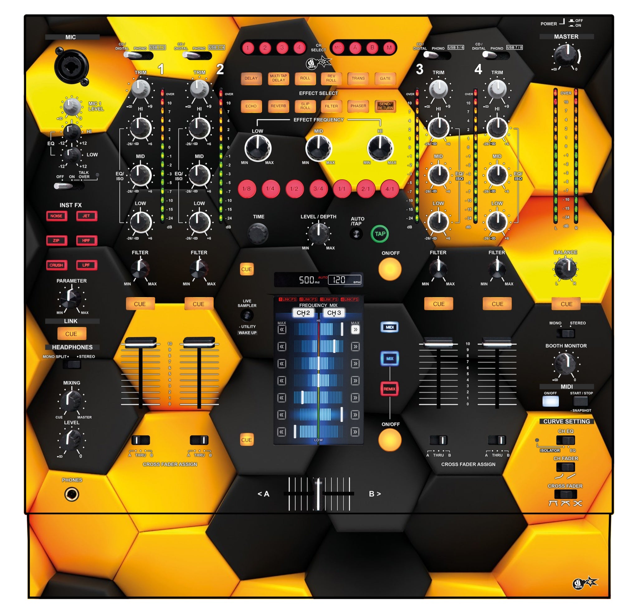 Pioneer DJ DJM 2000 Skin Honeycomb