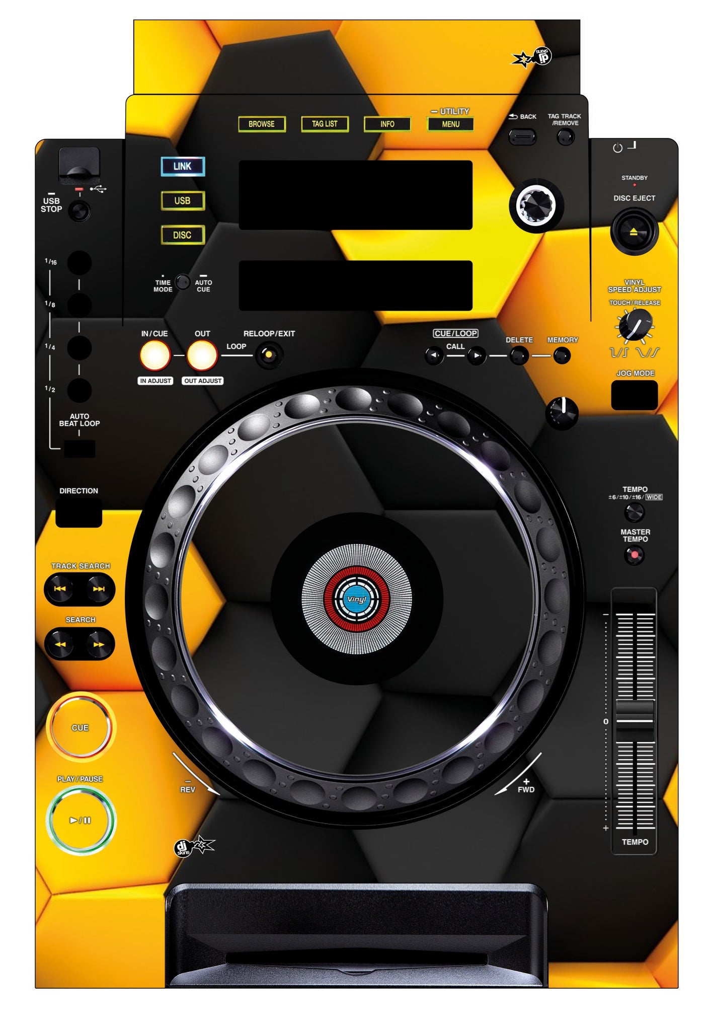 Pioneer DJ CDJ 900 Skin Honeycomb