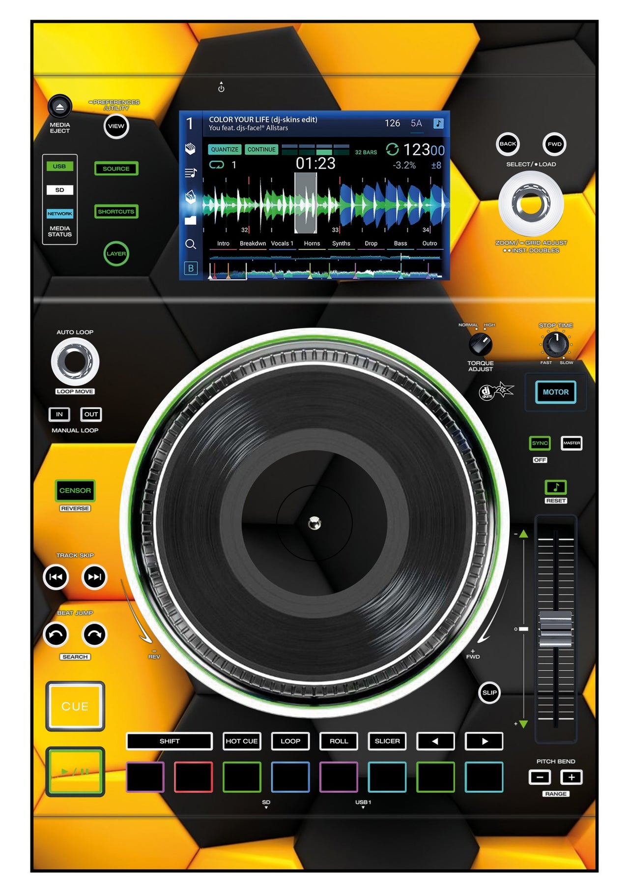 Denon DJ SC 5000 M Skin Honeycomb