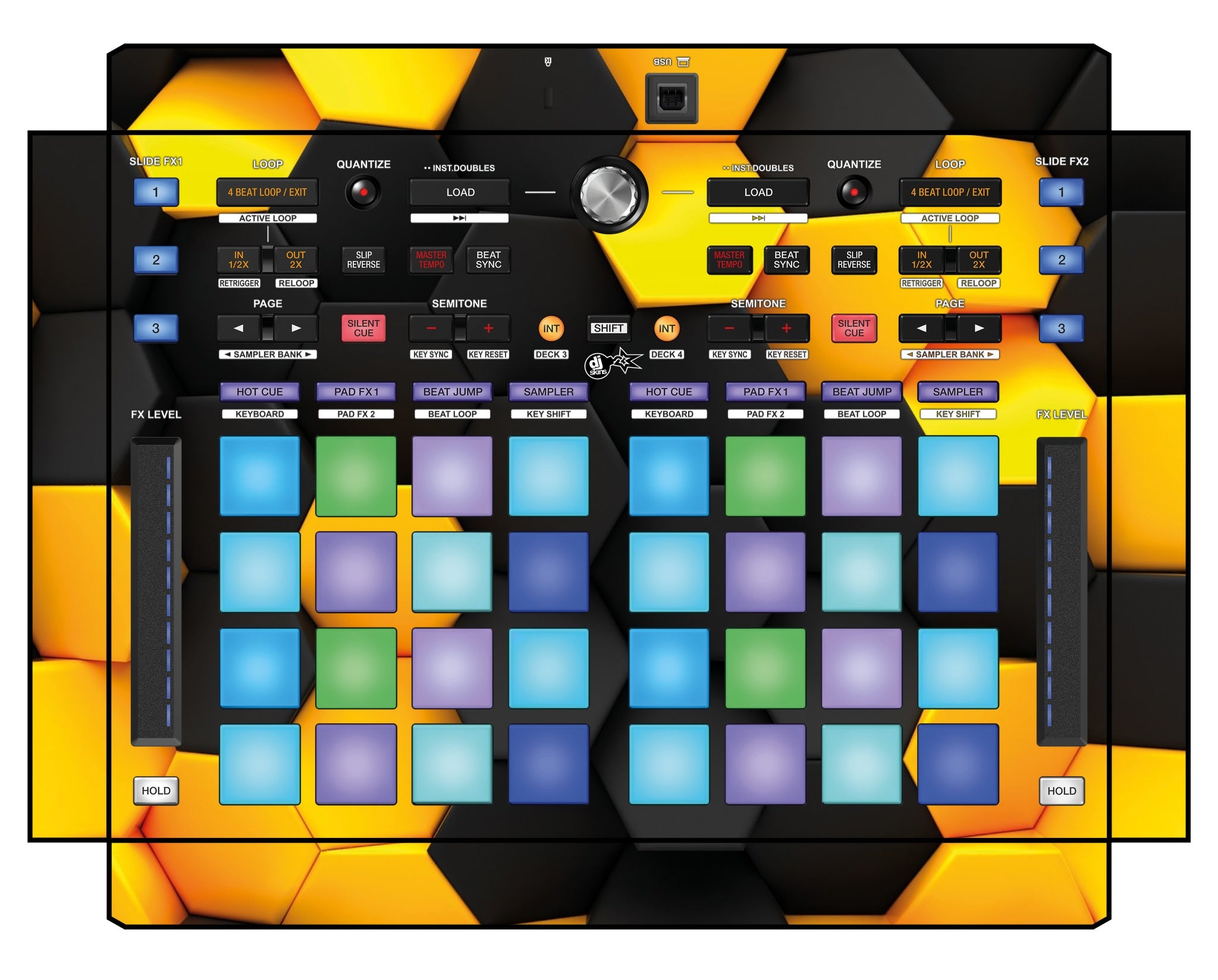 Pioneer DJ DDJ XP 1 Skin Honeycomb