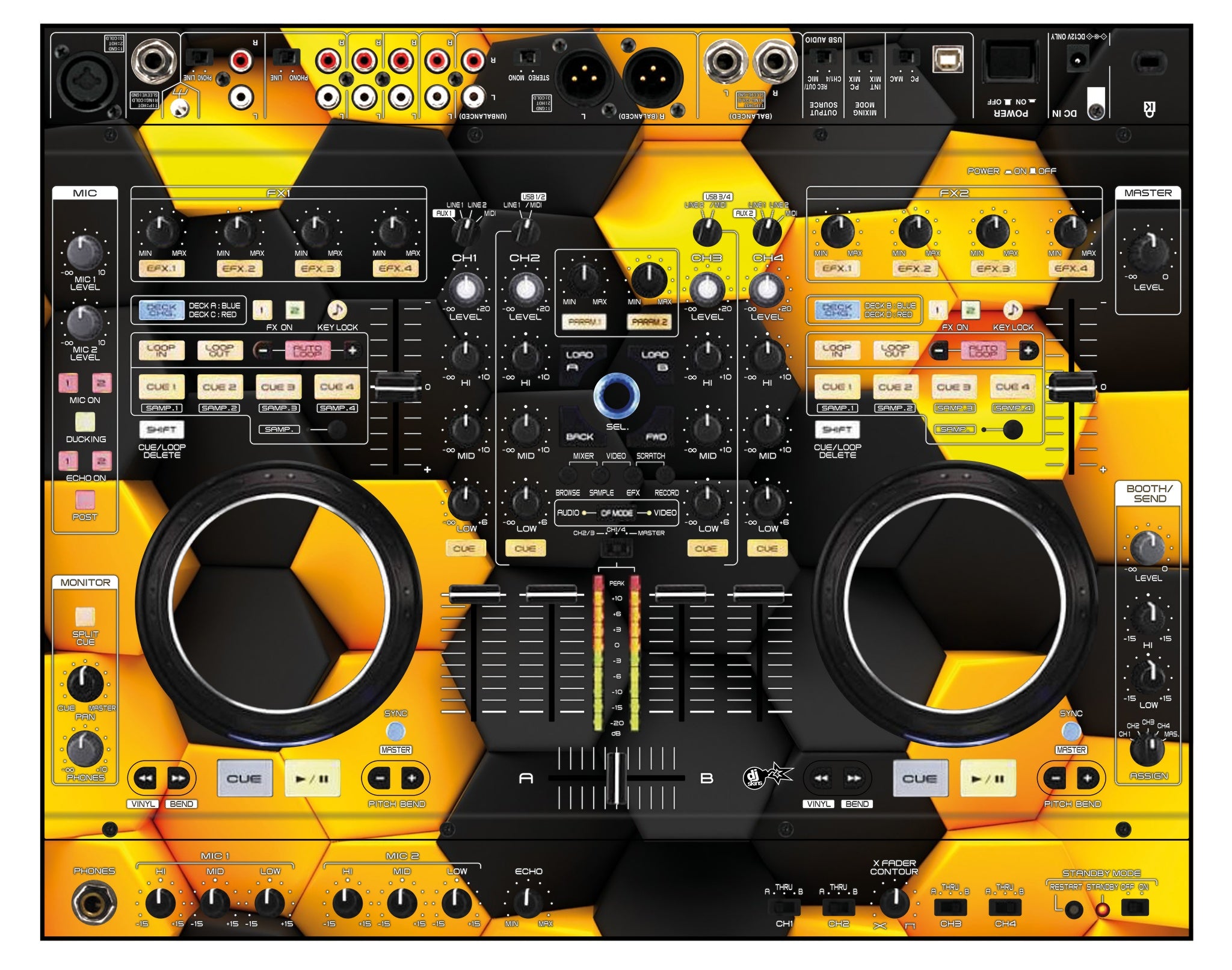 Denon DJ MC 6000 Skin Honeycomb