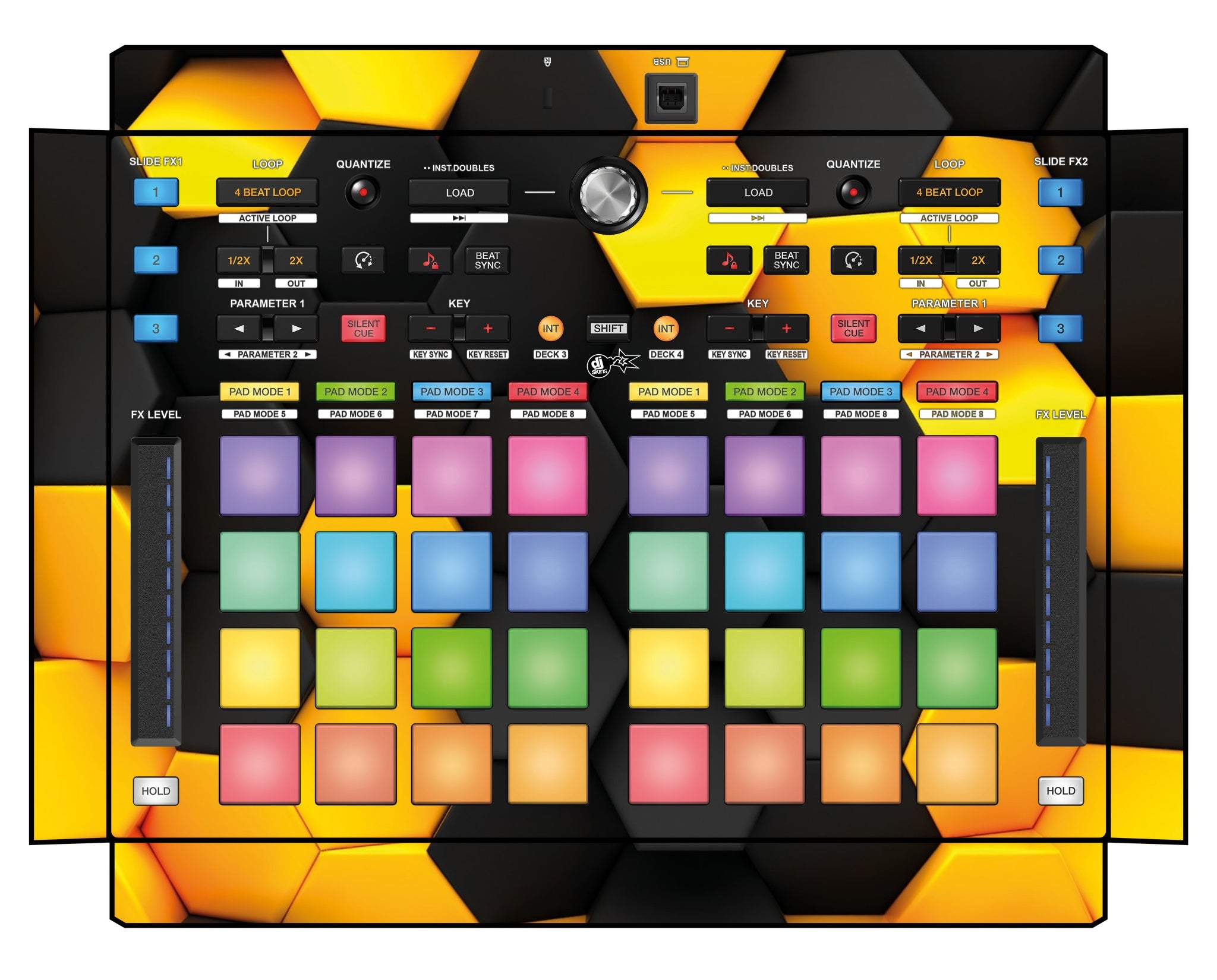 Pioneer DJ DDJ XP 2 Skin Honeycomb