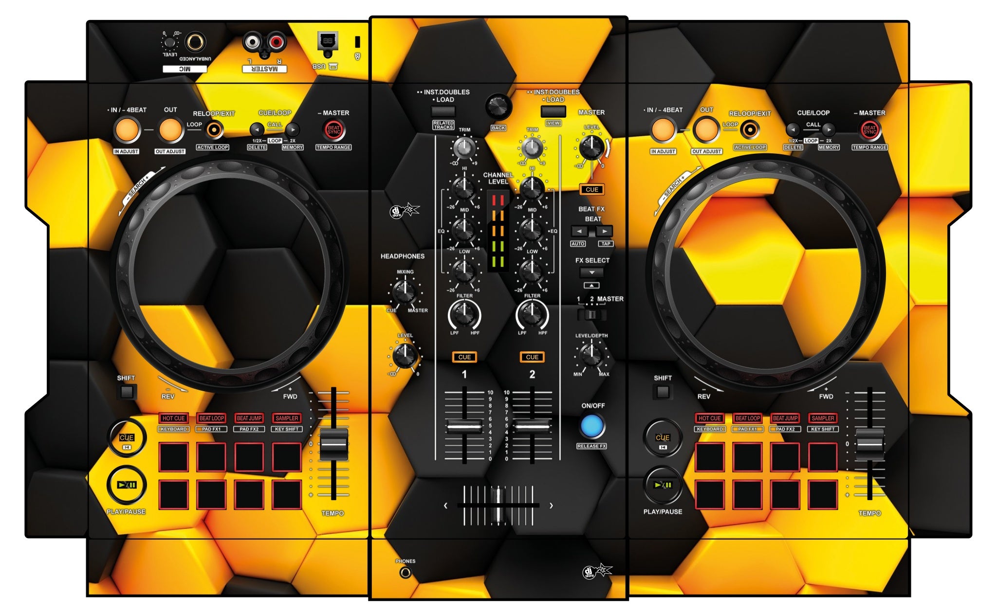 Pioneer DJ DDJ 400 Skin Honeycomb