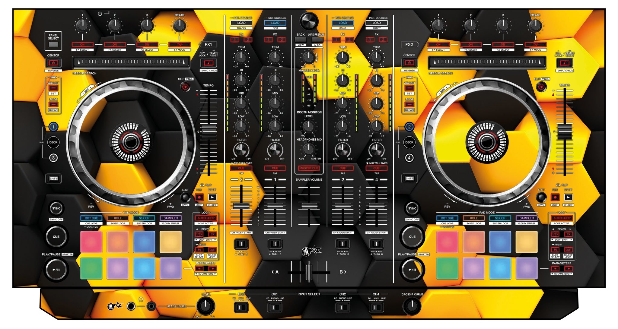 Pioneer DJ DDJ SX 2 Skin Honeycomb