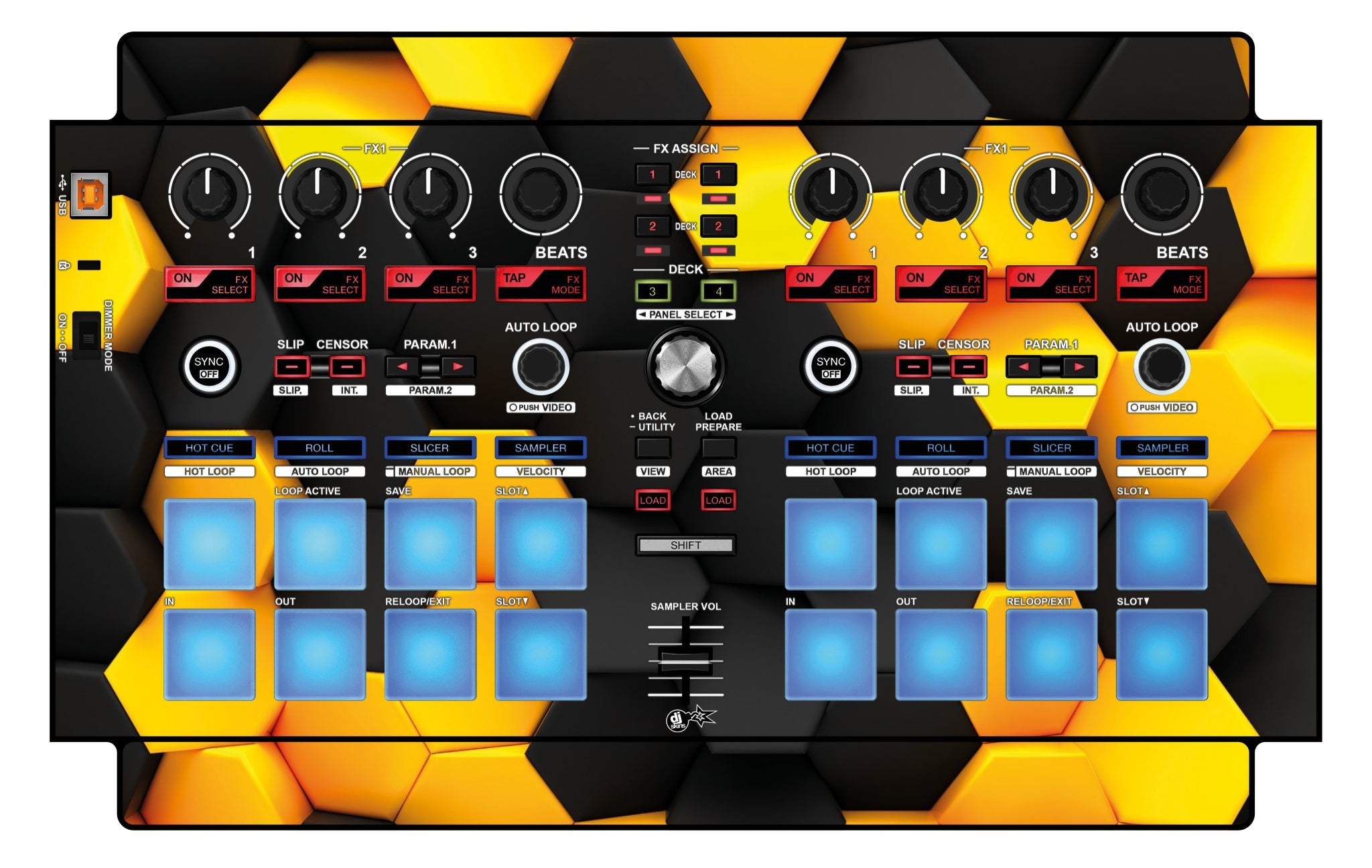 Pioneer DJ DDJ SP 1 Skin Honeycomb