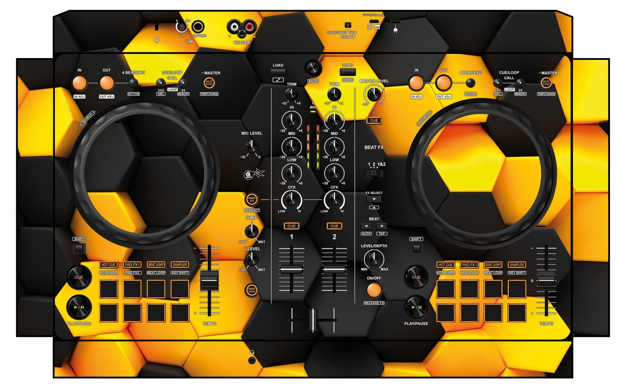 Pioneer DJ DDJ FLX 4 Skin Honeycomb