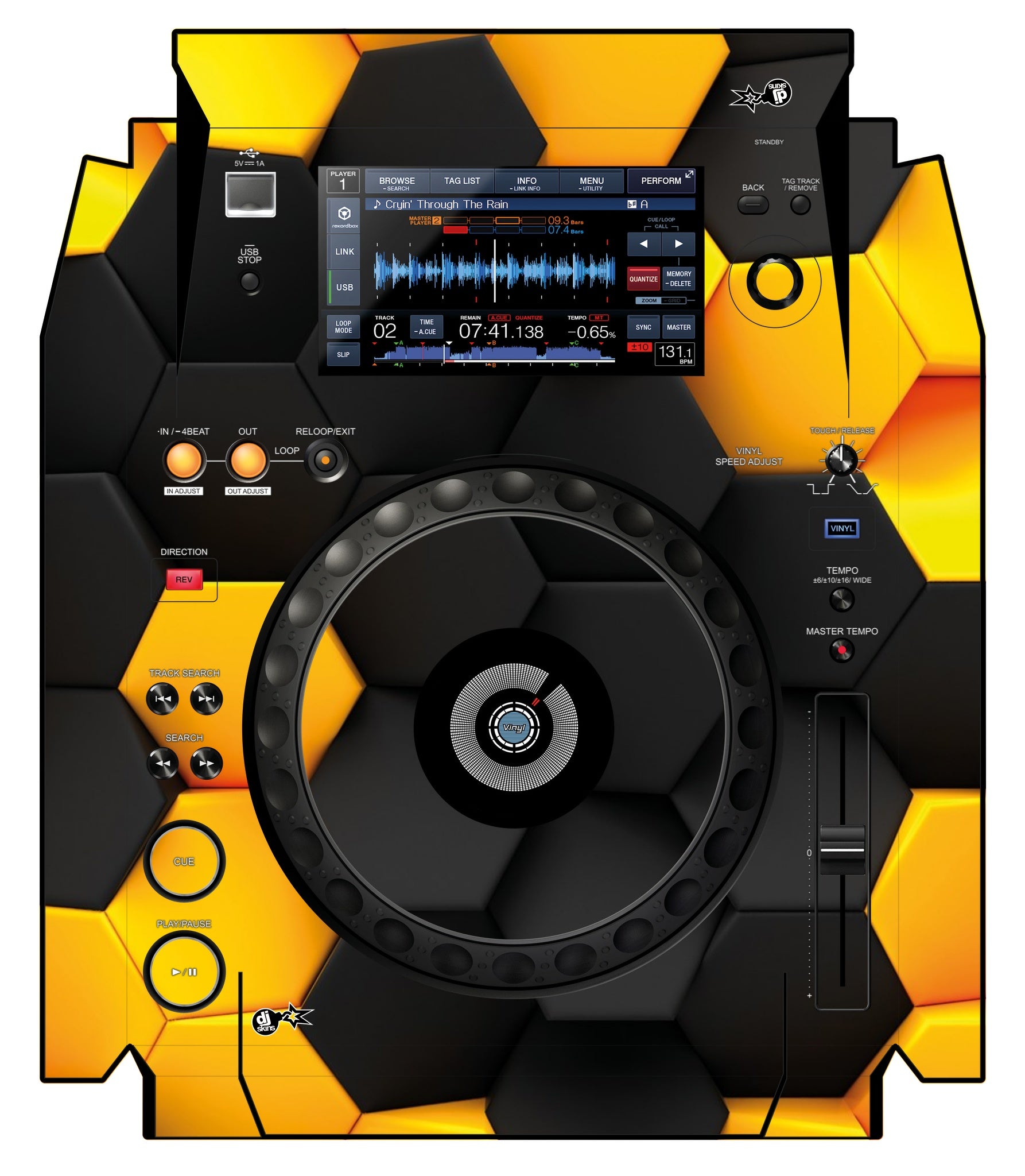 Pioneer DJ XDJ 1000 Skin Honeycomb