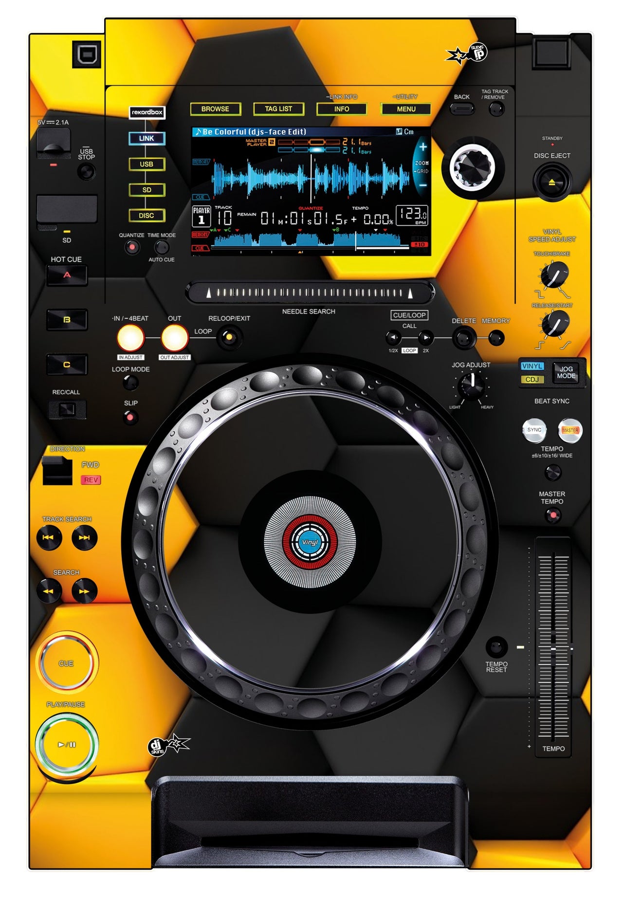 Pioneer DJ CDJ 2000 NEXUS Skin Honeycomb