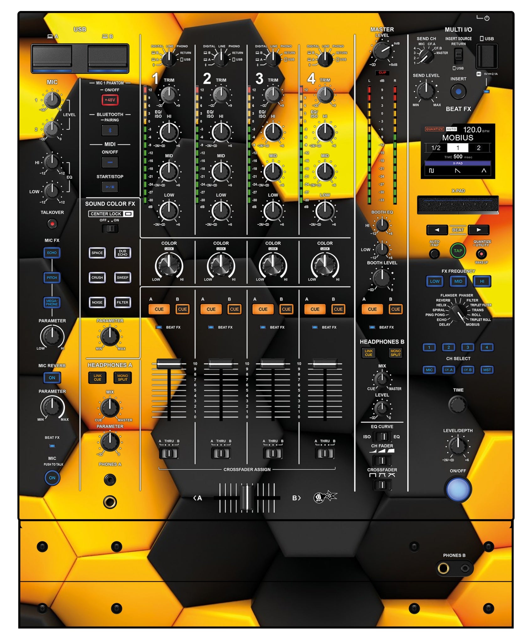 Pioneer DJ DJM A9 Skin Honeycomb