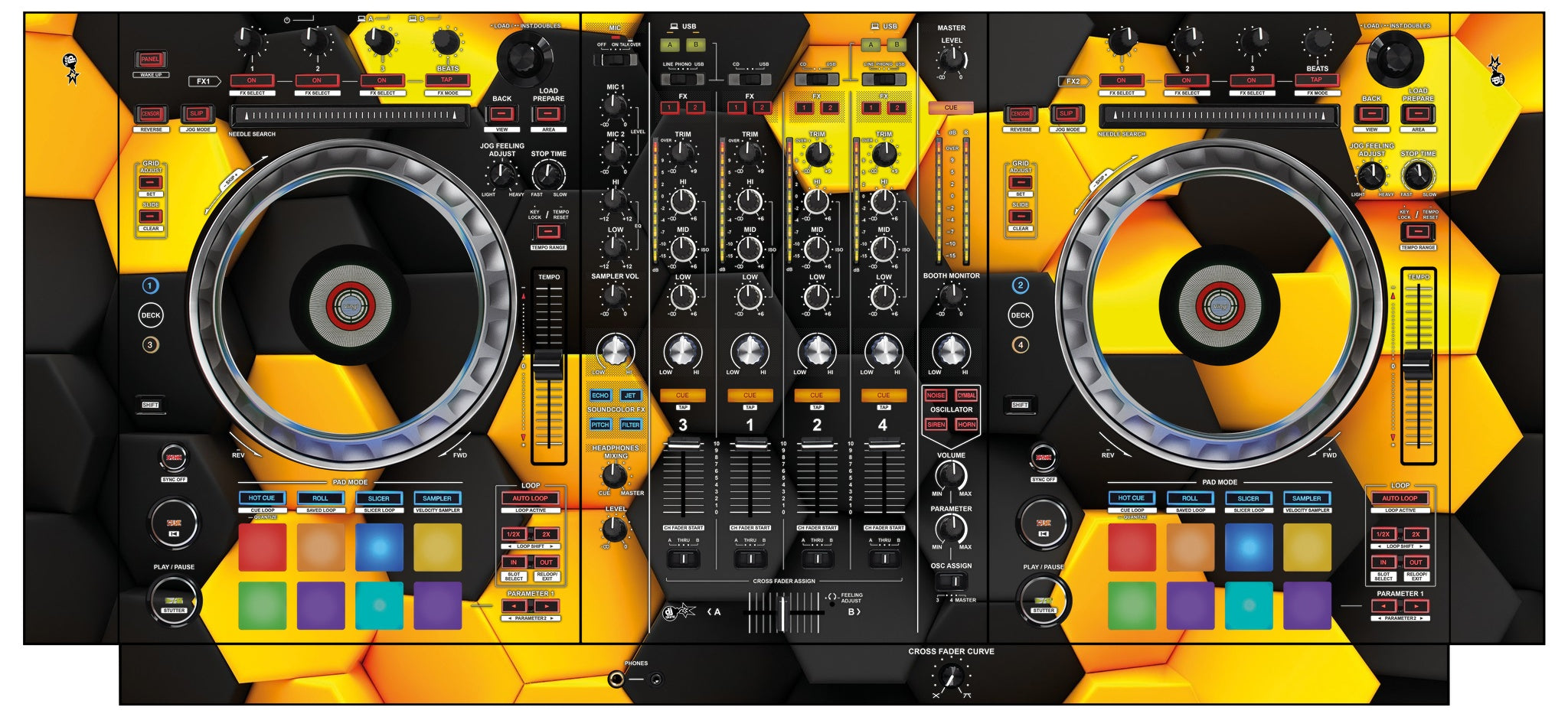 Pioneer DJ DDJ SZ Skin Honeycomb