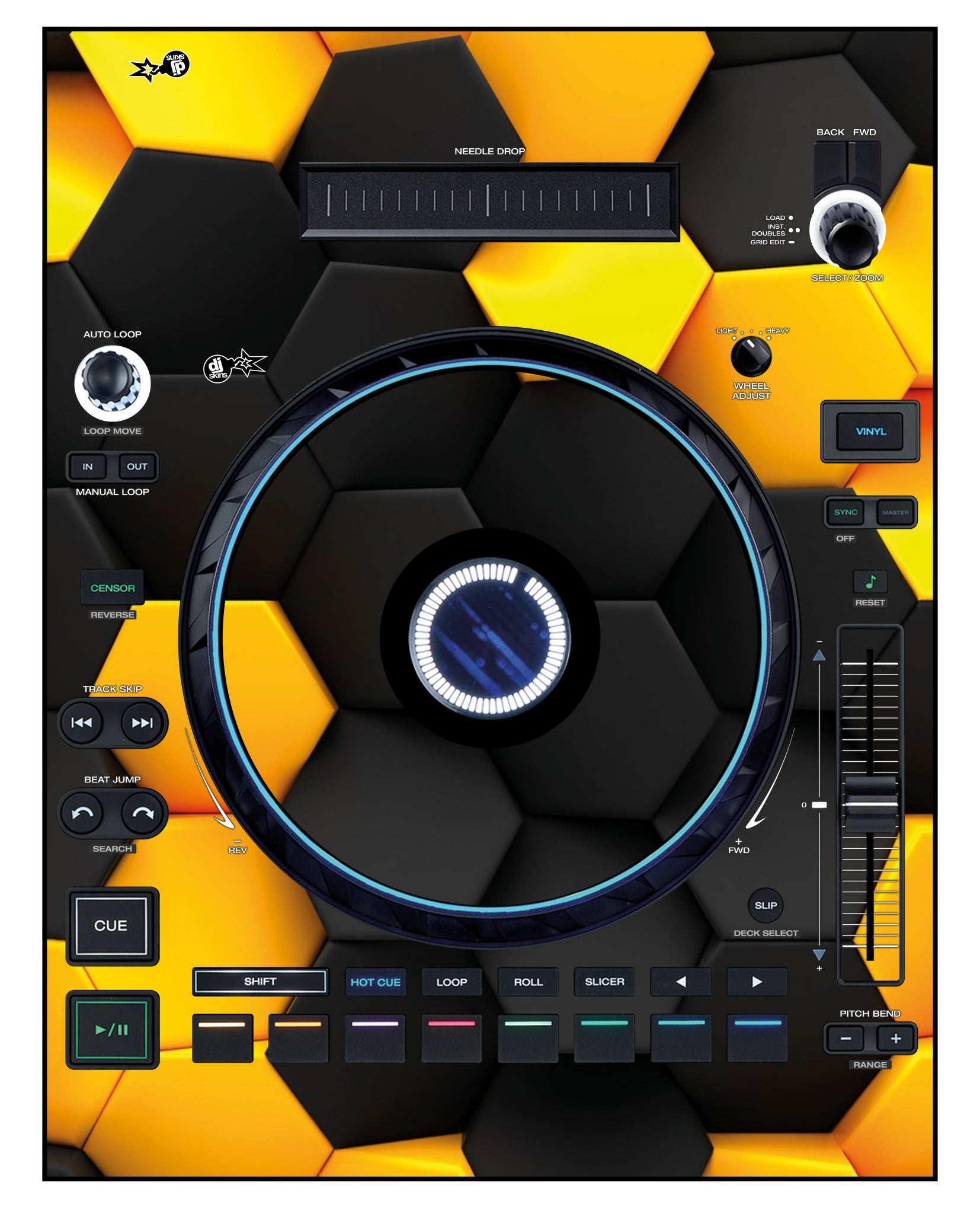 Denon DJ LC 6000 Skin Honeycomb