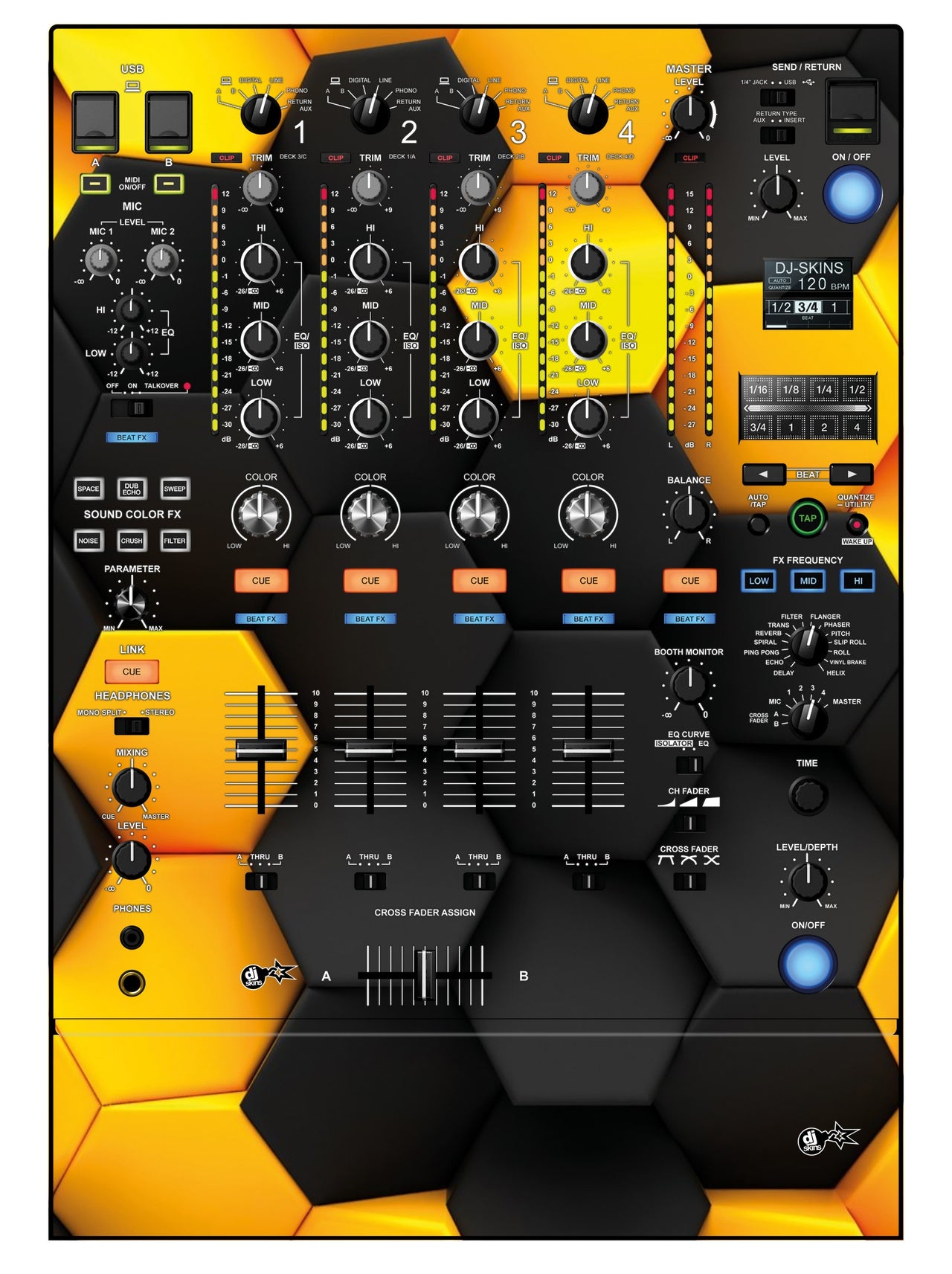 Pioneer DJ DJM 900 NEXUS 2 Skin Honeycomb