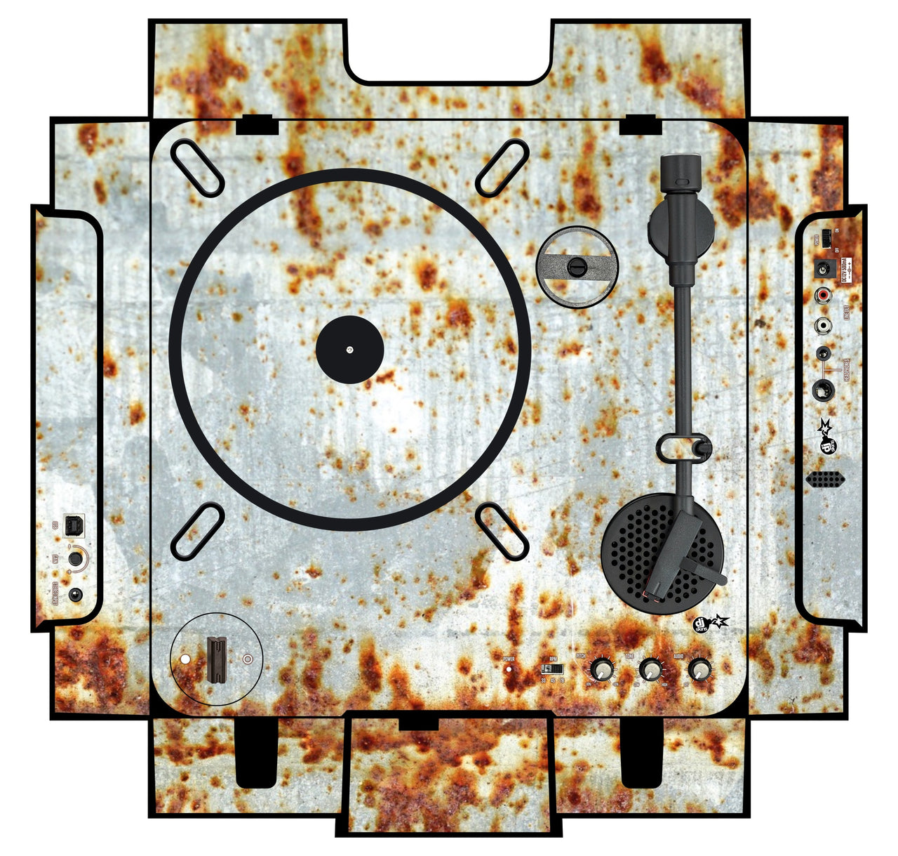 Numark PT 01 incl. Sides Skin In-Rust-Rial