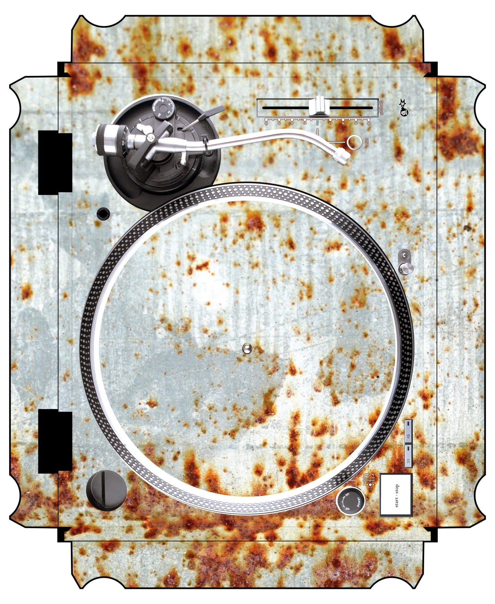 Technics 1200 / 1210 MK5 VERTICAL Skin In-Rust-Rial