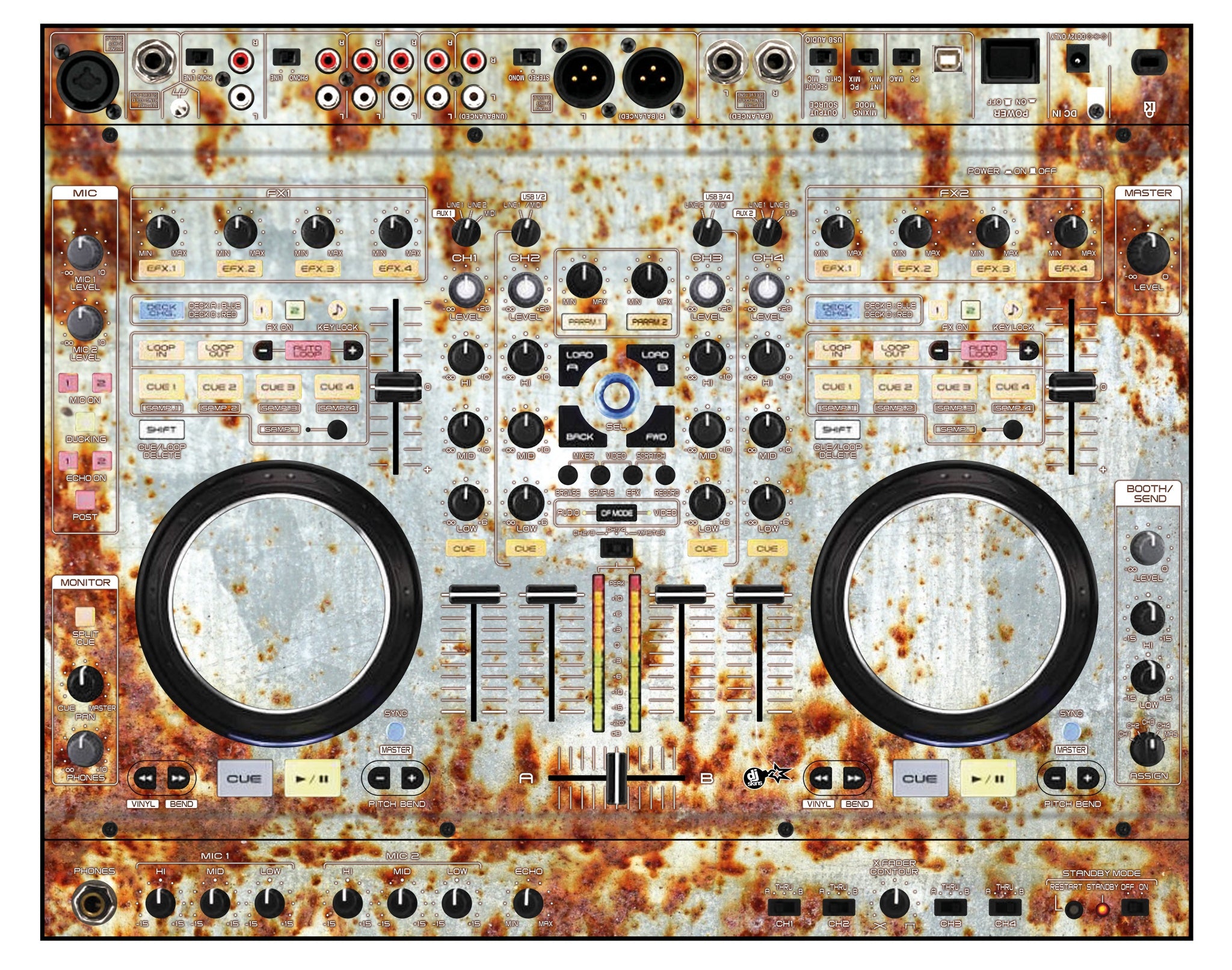 Denon DJ MC 6000 Skin In-Rust-Rial