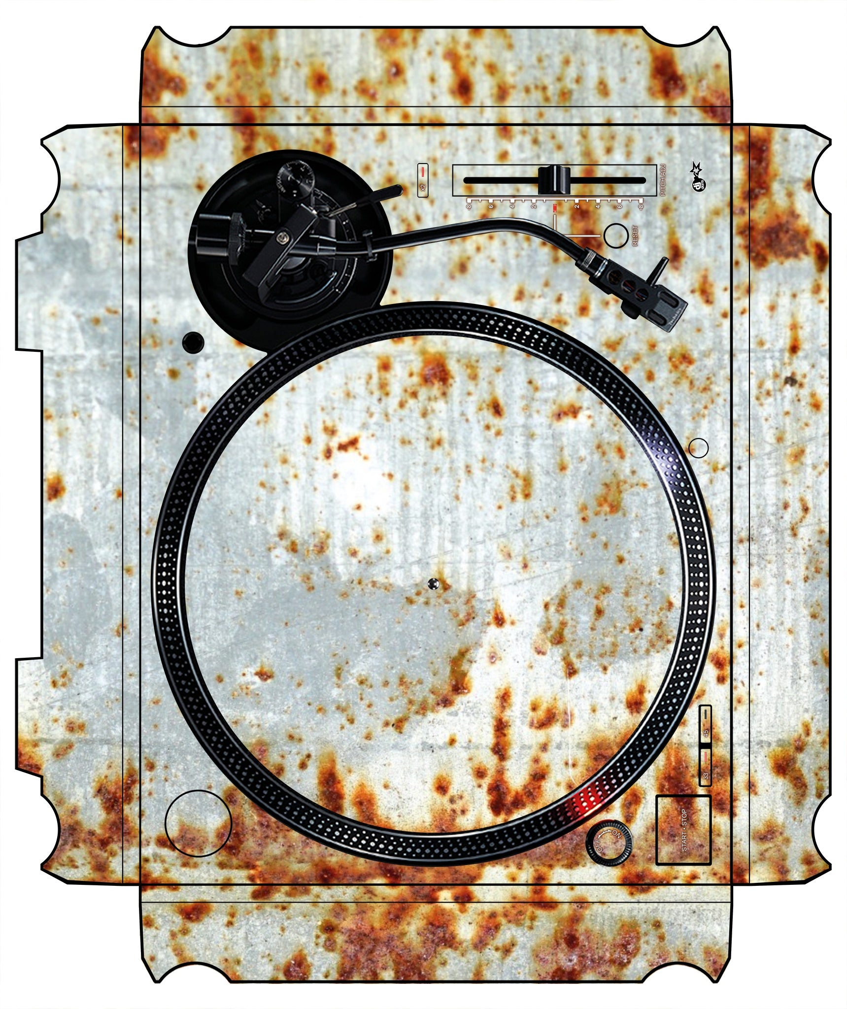 Technics 1200 / 1210 MK7 VERTICAL Skin In-Rust-Rial