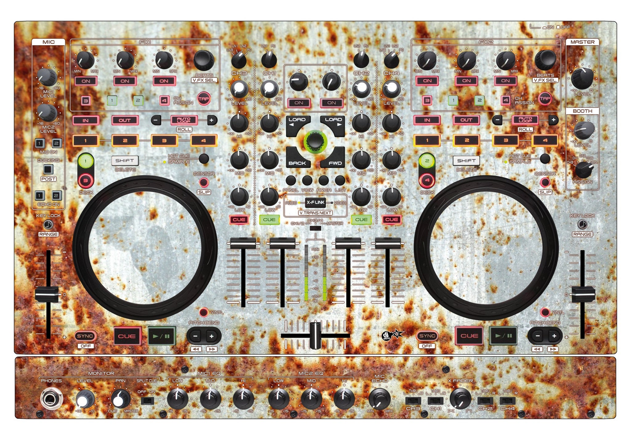 Denon DJ MC 6000 MK2 Skin In-Rust-Rial