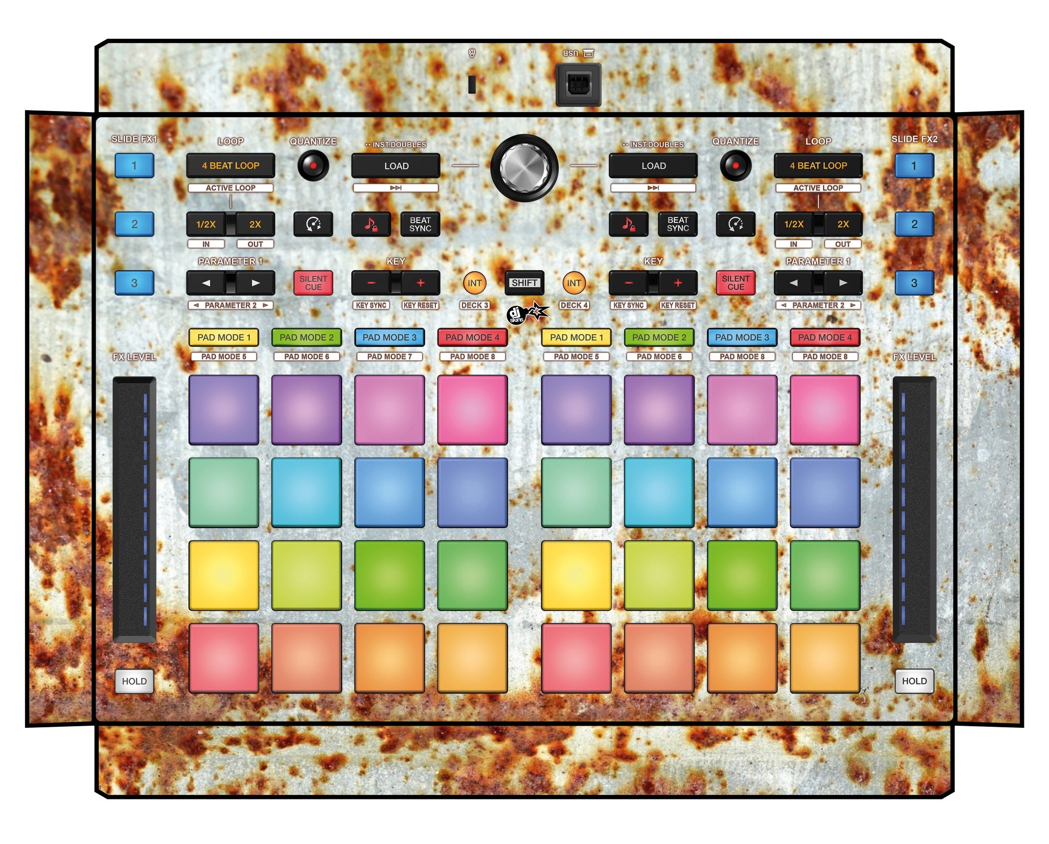 Pioneer DJ DDJ XP 2 Skin In-Rust-Rial