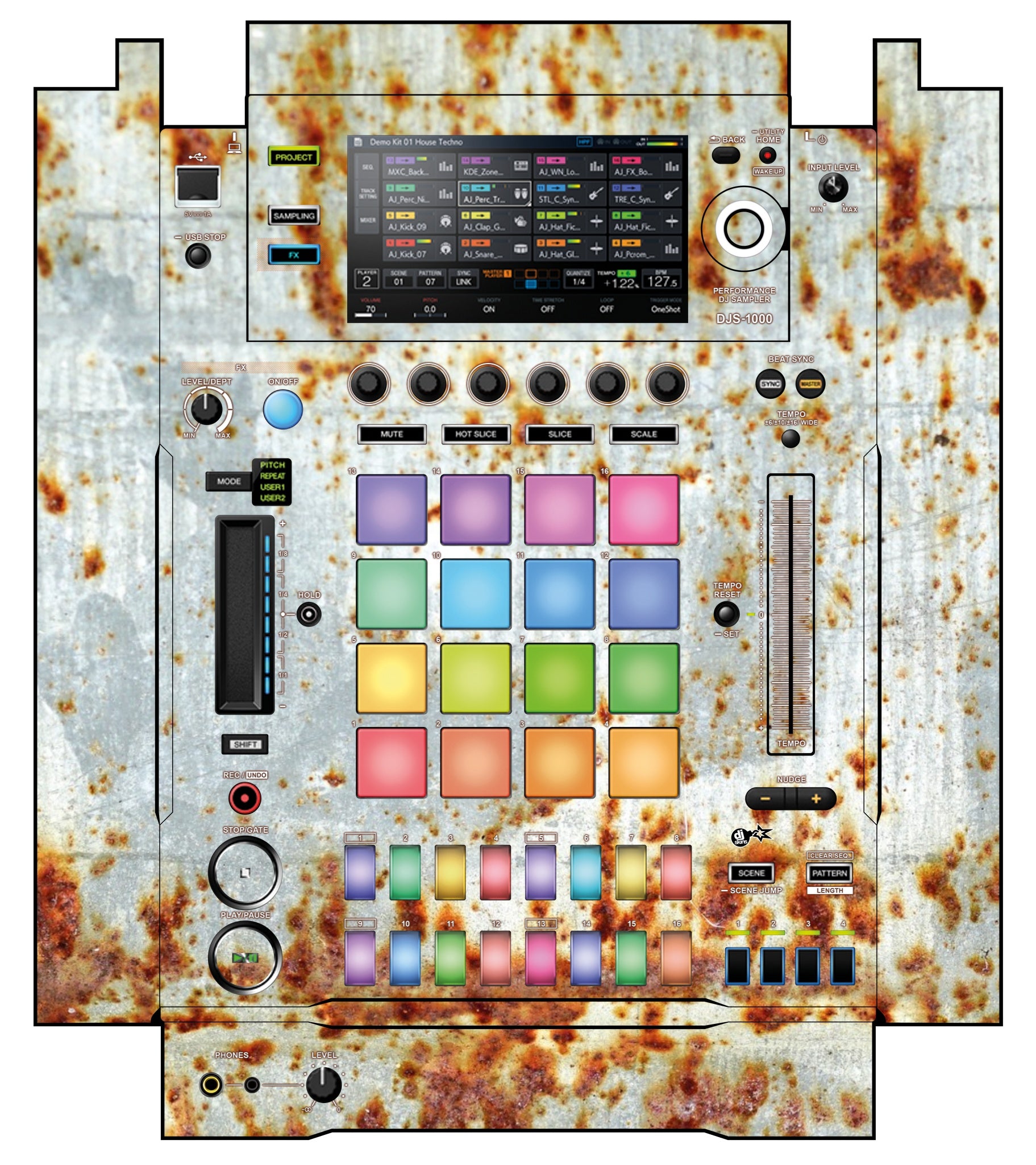 Pioneer DJ DJS 1000 Skin In-Rust-Rial