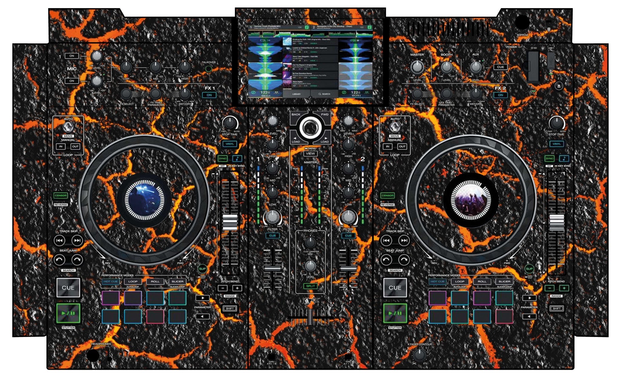 Denon DJ PRIME 2 Skin Lava